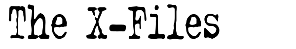 The X-Files font preview